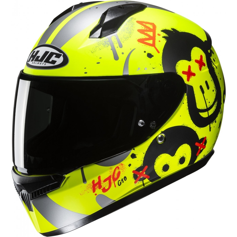 Kinder integraalhelm HJC C10 Geti MC3HSF fluo geel