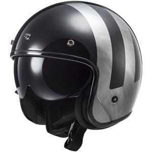 Open Motorhelm LS2 OF601 Bob II Lines jeans zwart glans