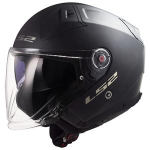 Open Motorfietshelm LS2 OF603 Infinity II Solid Black Matte
