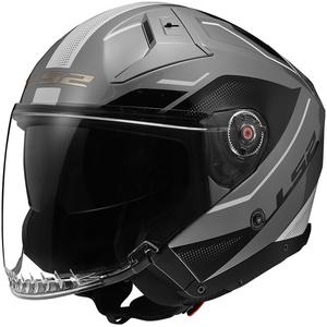 Open motorhelm LS2 OF603 Infinity II Veyron grijs en wit