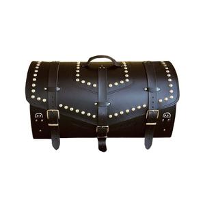 Leren tas met slot RSA K182 zwart met klinknagels 57 l