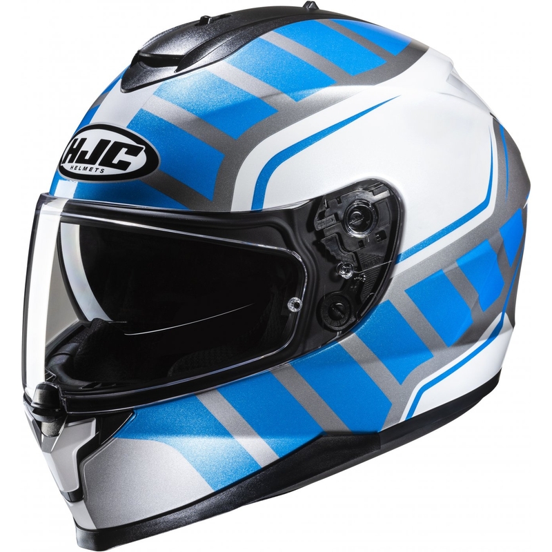 Integraalhelm HJC helm C70N Holt MC2 wit-grijs-blauw