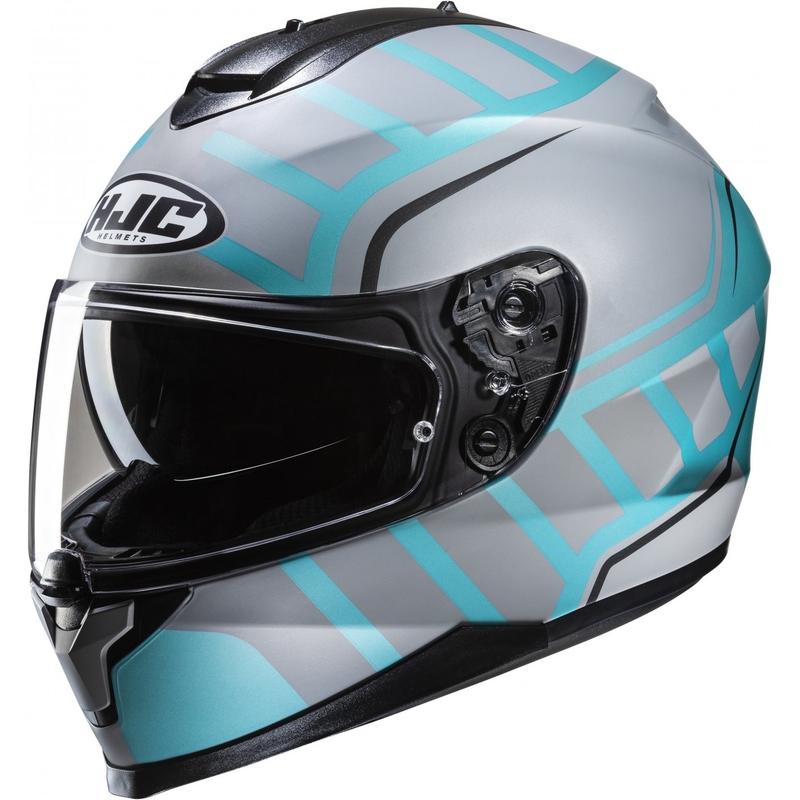 Integraal motorhelm HJC C70N Holt MC4SF grijs-turquoise