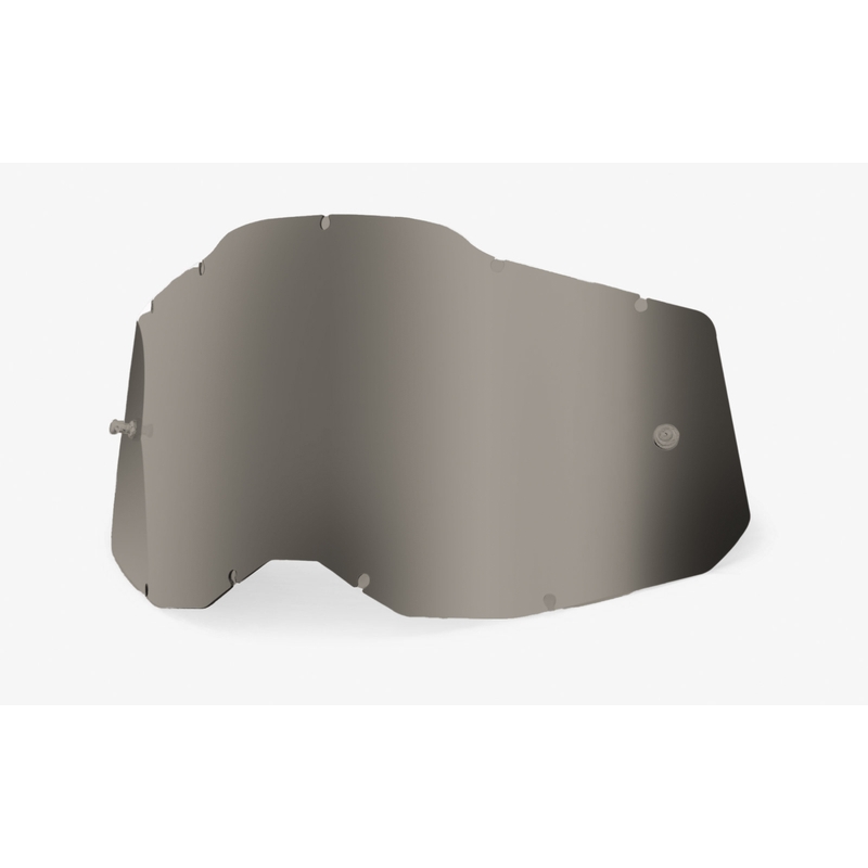 Plexi 100% Racecraft 2/Accuri 2/Strata 2 zilver chroom (Anti-fog)