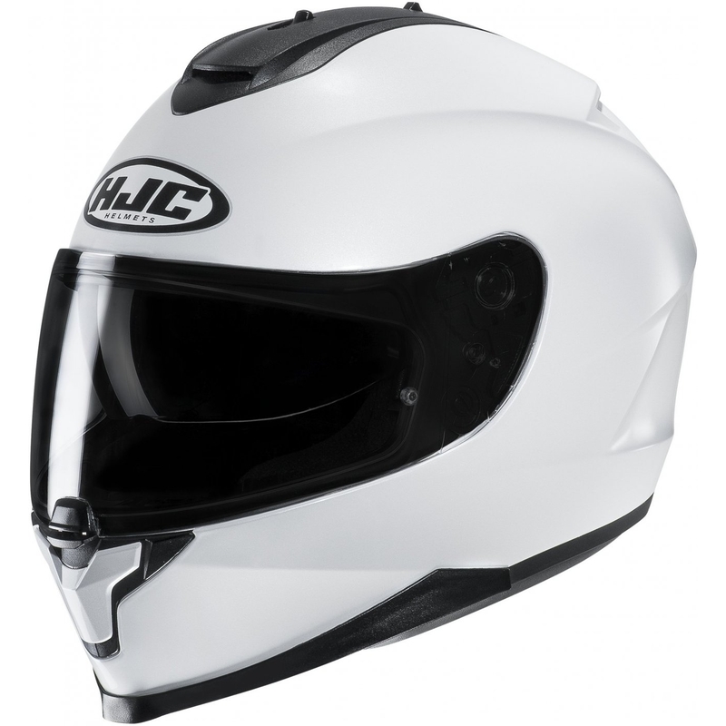 HJC C70N Solid Pearl White Integraal Motorhelm