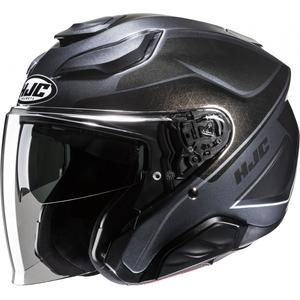 Open motorhelm HJC F31 Ludi MC5 titanium