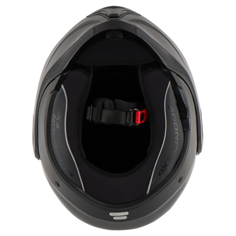 Opklaphelm Scorpion EXO-TECH EVO Carbon zwart glanzend - kwaliteit II