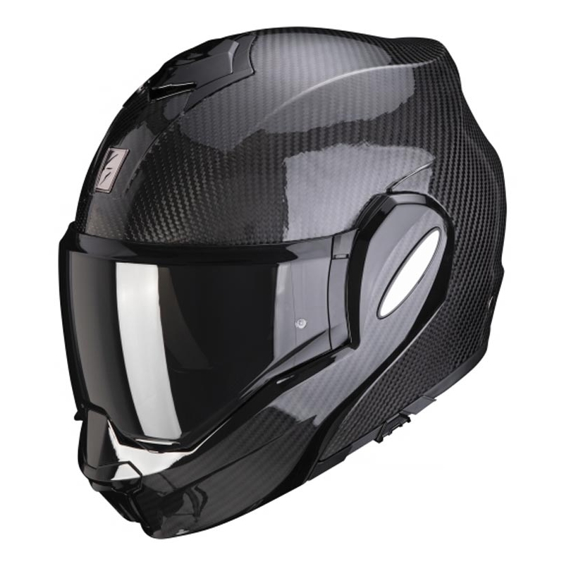 Opklaphelm Scorpion EXO-TECH EVO Carbon zwart glanzend - kwaliteit II