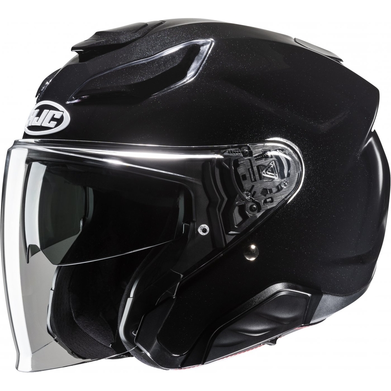 HJC F31 Solid Metallic Zwart Open Motorhelm