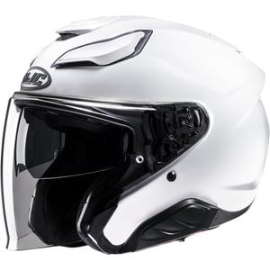 Open motorhelm HJC F31 Solid parelwit