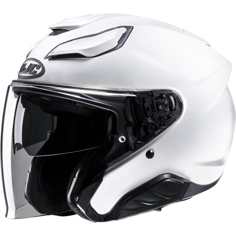 Open motorhelm HJC F31 Solid parelwit