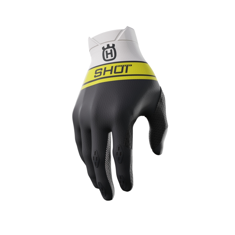 Motocross handschoenen Shot Aerolite Husqvarna LE wit-zwart uitverkoop