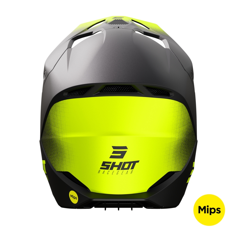 Motorcrosshelm Shot Race Raw zwart-fluo geel mat uitverkoop