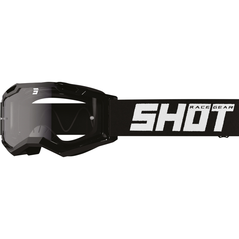Kinder motorcrossbril Shot Rocket Kid 2.0 zwart (helder plexi)
