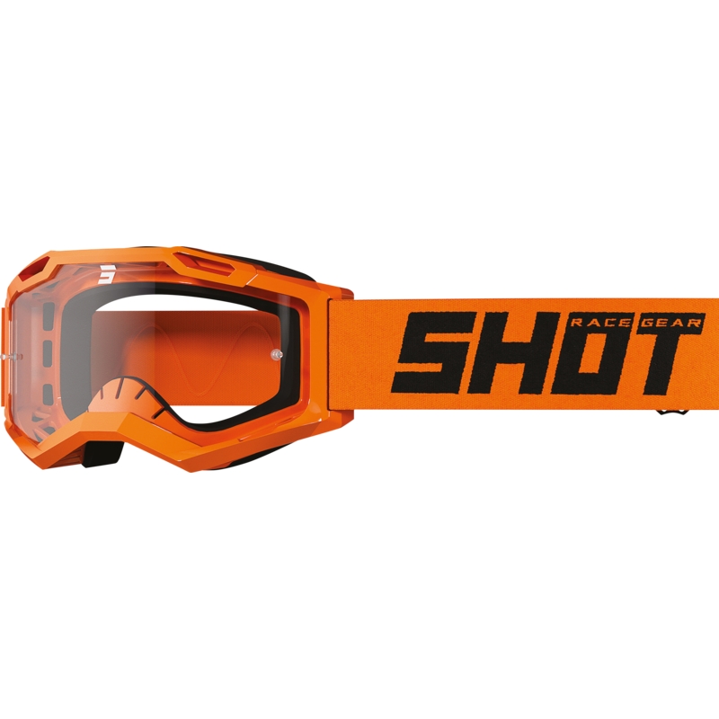 Kinder motorcrossbril Shot Rocket Kid 2.0 oranje (helder plexi)