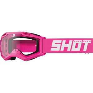 Kinder motorcrossbril Shot Rocket Kid 2.0 roze (helder plexi)