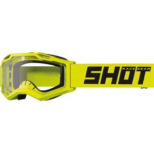 Kinder motorcrossbril Shot Rocket Kid 2.0 fluo geel (helder plexi)