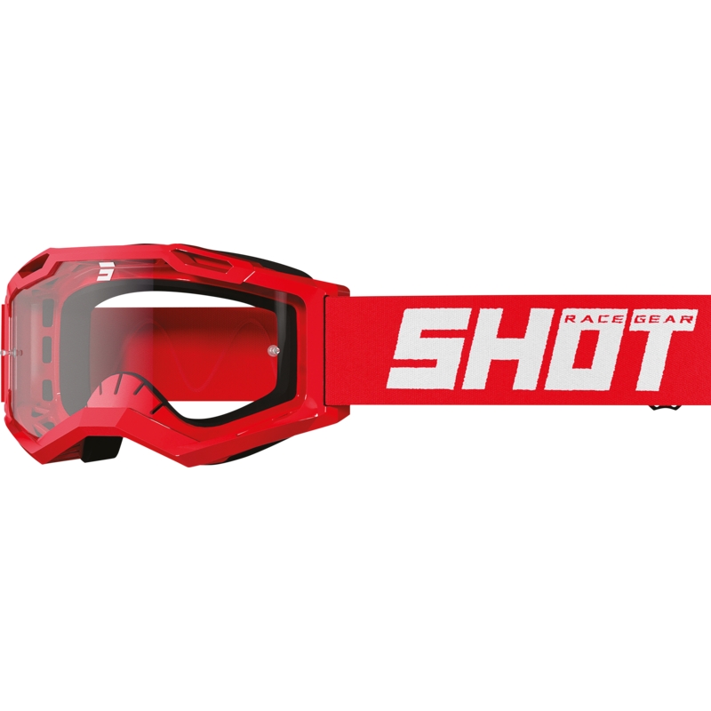Kinder motorcrossbril Shot Rocket Kid 2.0 rood (helder plexi)