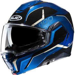 HJC i100 Lorix MC2 zwart-wit-blauw opklapbare motorhelm