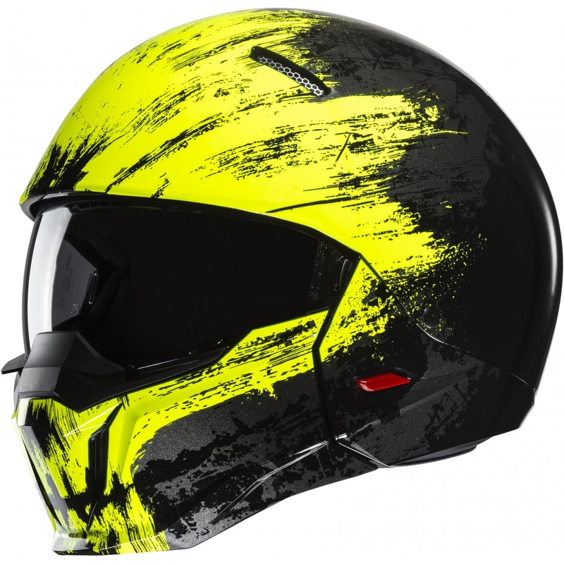 Open helm met masker HJC i20 Furia MC3H zwart-fluogeel