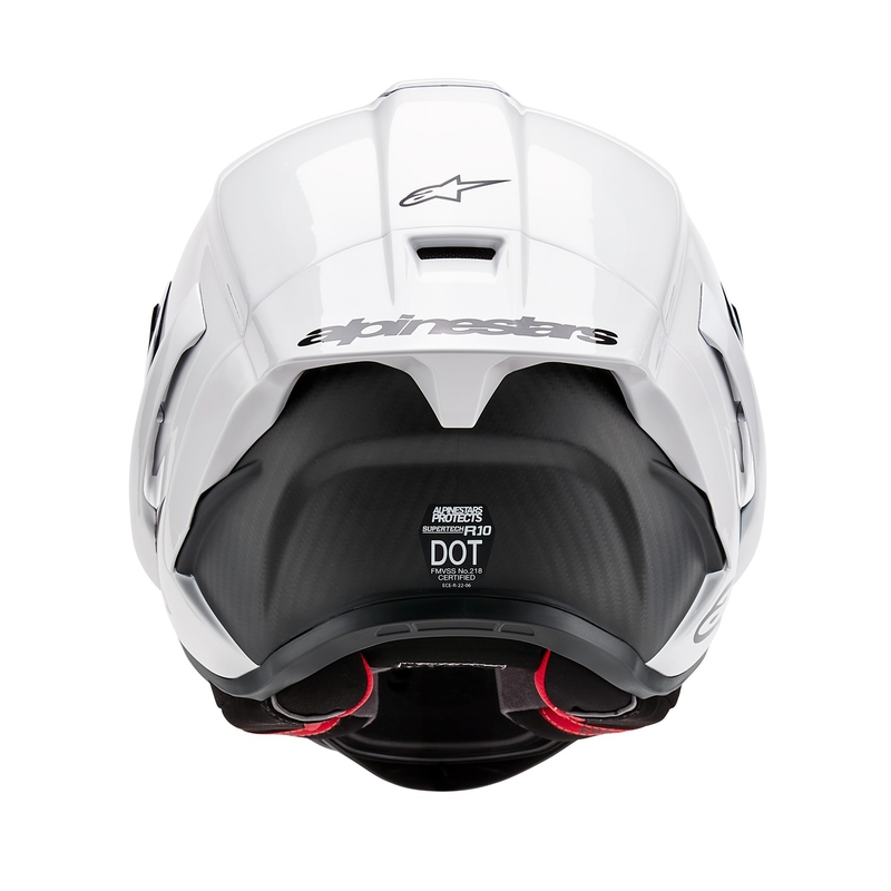 Alpinestars Supertech R-10 Solid carbon wit mat integraal motorhelm