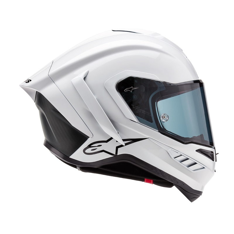Alpinestars Supertech R-10 Solid carbon wit mat integraal motorhelm