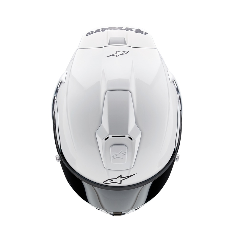 Alpinestars Supertech R-10 Solid carbon wit mat integraal motorhelm