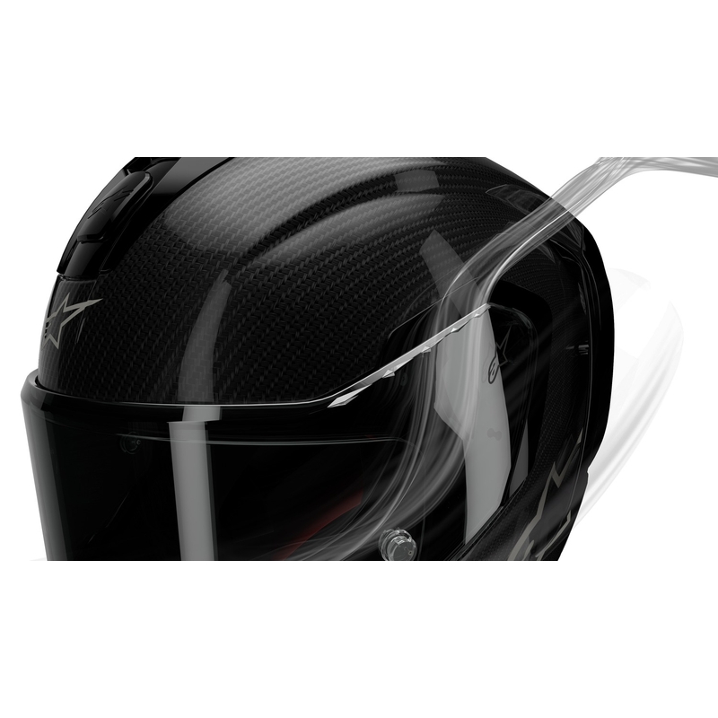 Alpinestars Supertech R-10 Team carbon rood en witte integraal motorhelm