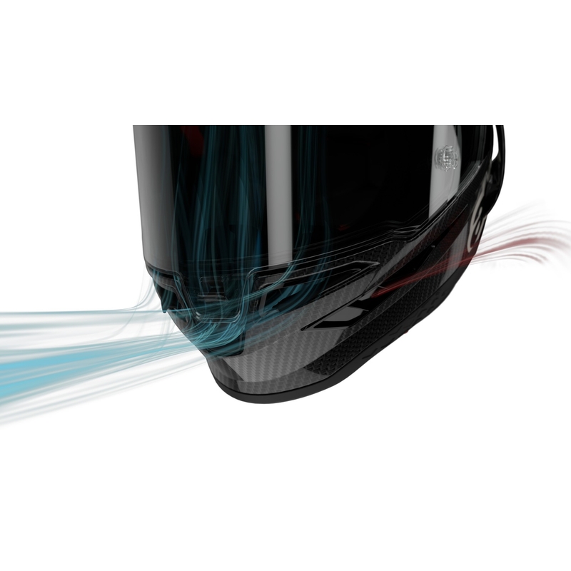 Alpinestars Supertech R-10 Team carbon rood en witte integraal motorhelm
