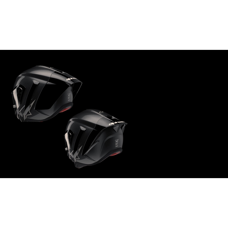Alpinestars Supertech R-10 Team carbon rood en witte integraal motorhelm
