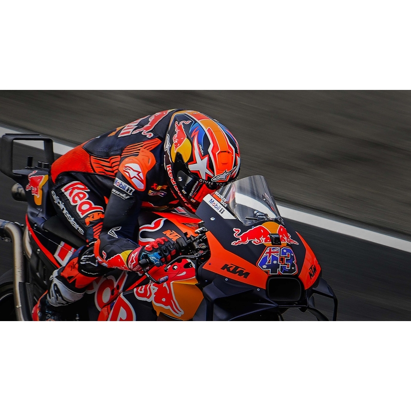 Alpinestars Supertech R-10 Team carbon rood en witte integraal motorhelm