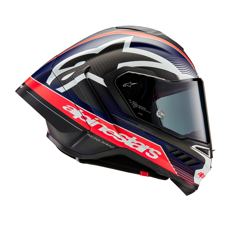 Integraal motorhelm Alpinestars Supertech R-10 Team carbon fluo rood-blauw-wit mat
