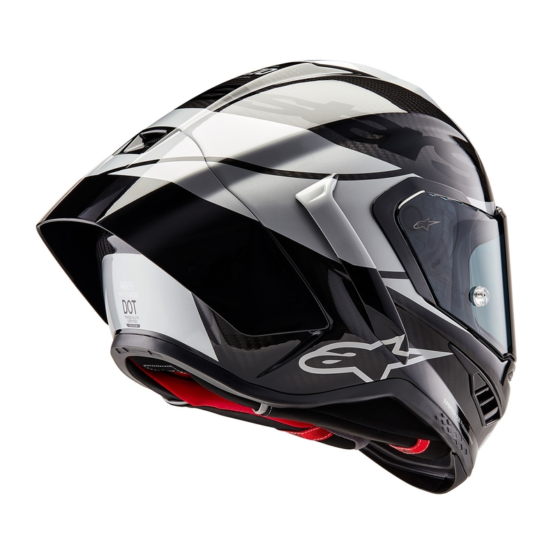 Alpinestars Supertech R-10 Element carbon integraal motorhelm zilver-zwart