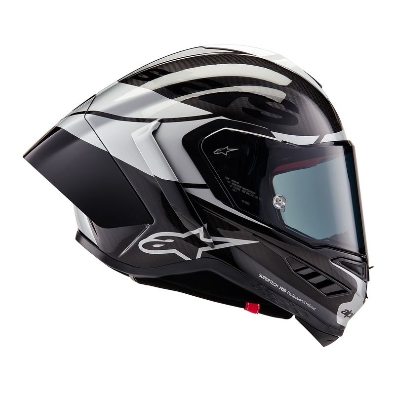 Alpinestars Supertech R-10 Element carbon integraal motorhelm zilver-zwart