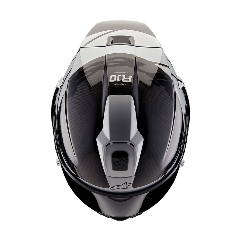 Alpinestars Supertech R-10 Element carbon integraal motorhelm zilver-zwart