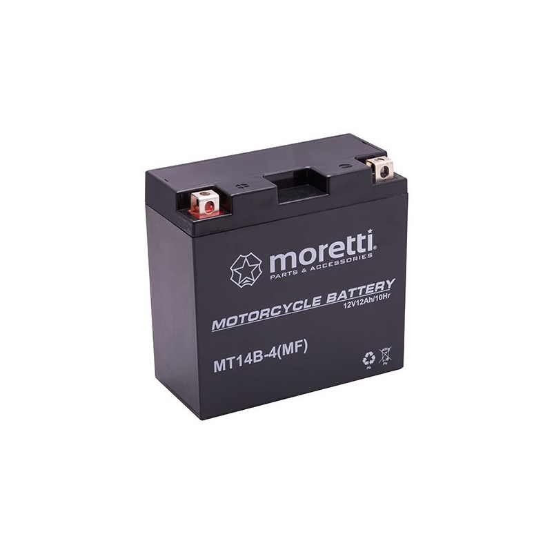 Moretti MT14B-4 onderhoudsvrije gelbatterij, 12V 12Ah