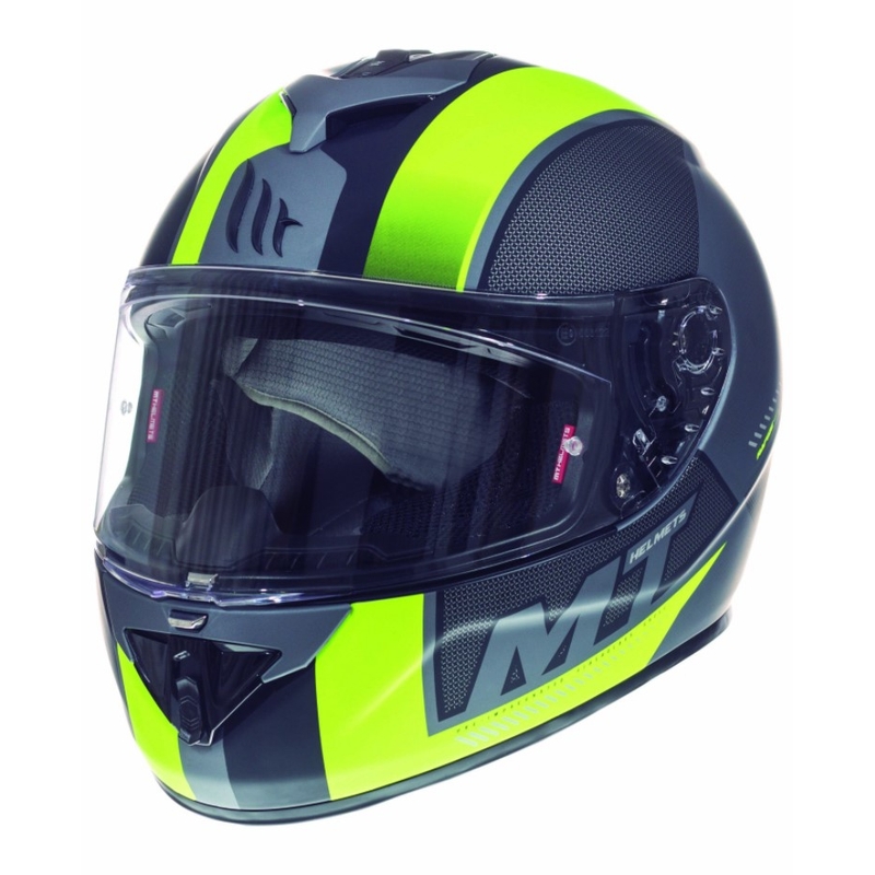 Integrální přilba na motorku MT Rapide Overtake černá matná-fluo žlutá