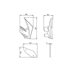 Boční spoilery PUIG DOWNFORCE zelená