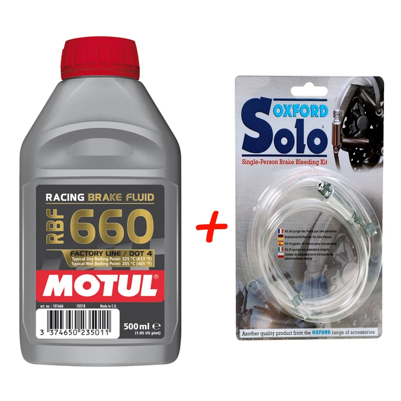 SET: Motul remvloeistof + Oxford remvloeistof ontluchtingsset