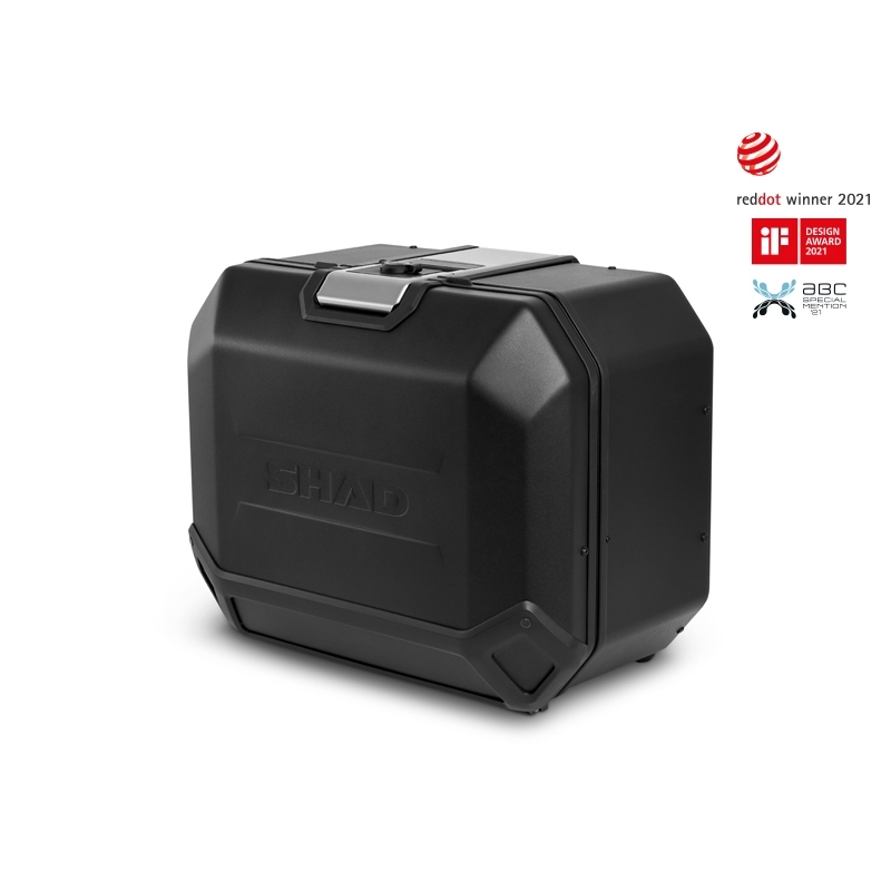 Kompletní sada černých hliníkových kufrů SHAD TERRA BLACK, 37L topcase   36L/47L boční kufry, včetně montážní sady a plotny SHAD HONDA CRF 1100 Africa Twin