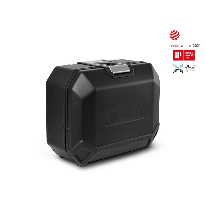 Kompletní sada černých hliníkových kufrů SHAD TERRA BLACK, 37L topcase   36L/47L boční kufry, včetně montážní sady a plotny SHAD HONDA CRF 1100 Africa Twin
