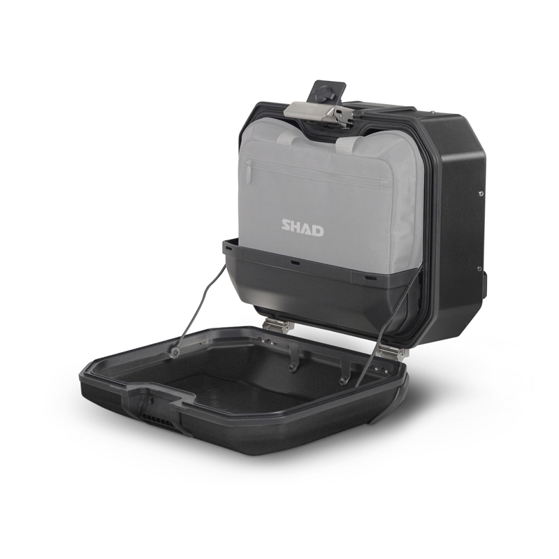 Kompletní sada černých hliníkových kufrů SHAD TERRA BLACK, 37L topcase   36L/47L boční kufry, včetně montážní sady a plotny SHAD HONDA CRF 1100 Africa Twin