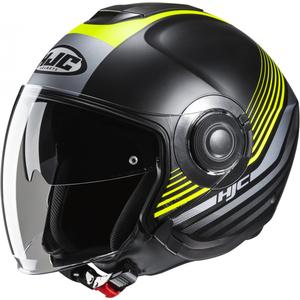 Open motorhelm HJC i40N Dova MC3HSF zwart-fluo geel