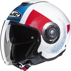 Open motorhelm HJC i40N Pyle MC21 rood-blauw-wit