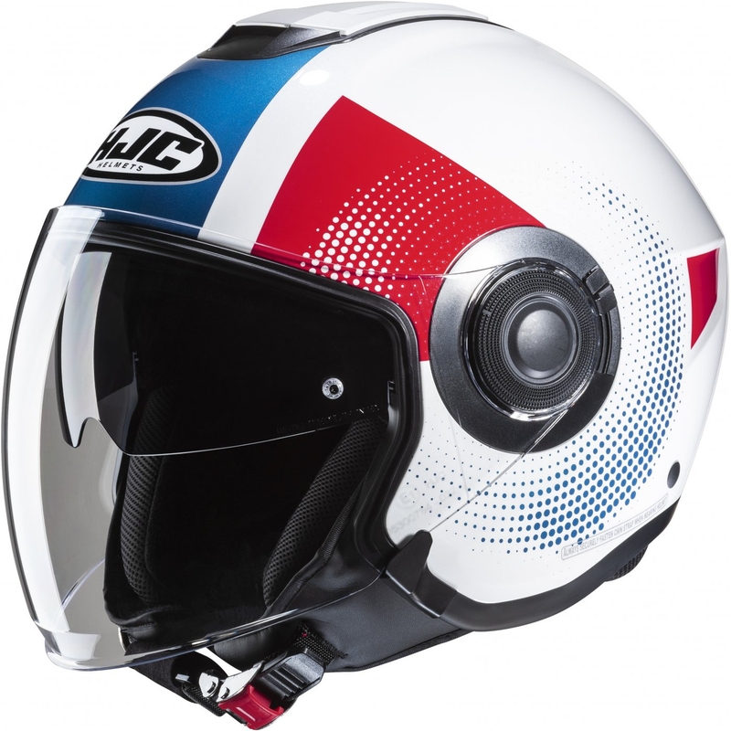 Open motorhelm HJC i40N Pyle MC21 rood-blauw-wit