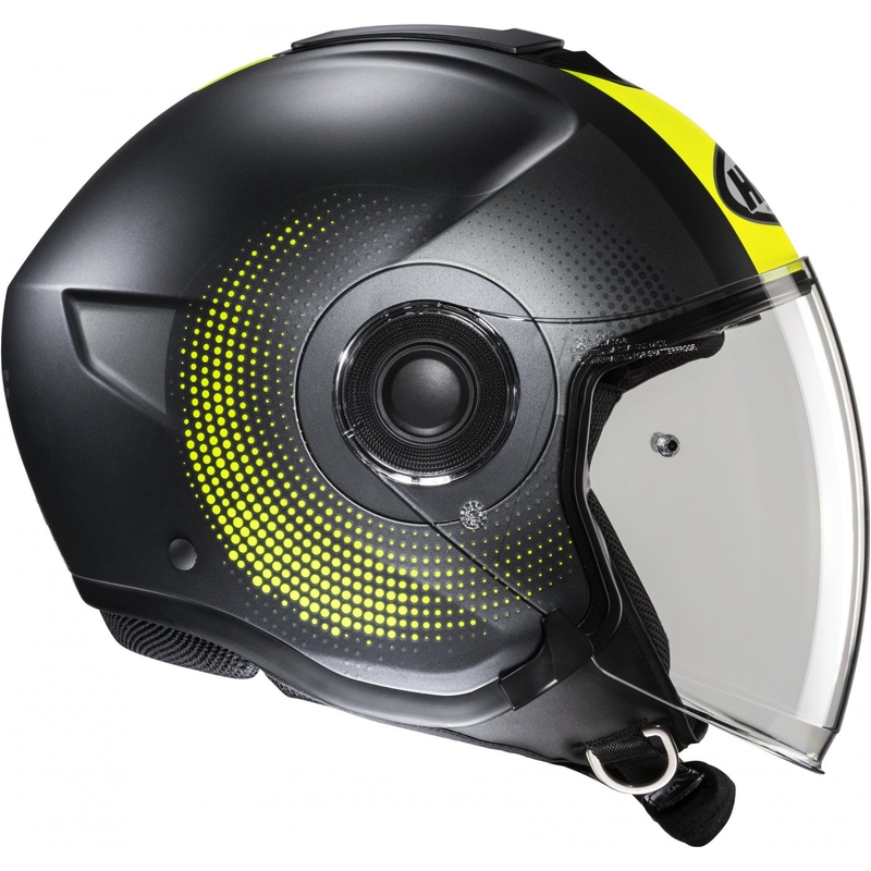 Open motorhelm HJC i40N Pyle MC3HSF grijs-fluo geel