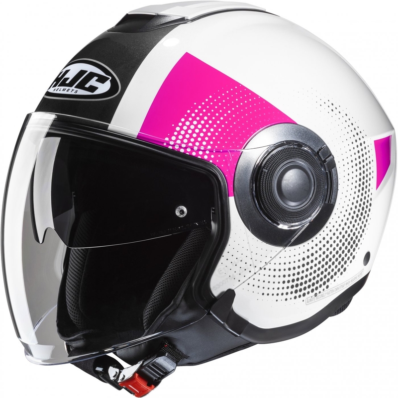 HJC i40N Pyle MC8 roze-zwart-wit open motorhelm