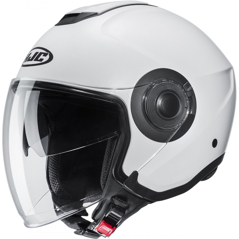 Open motorhelm HJC i40N Solid parelwit