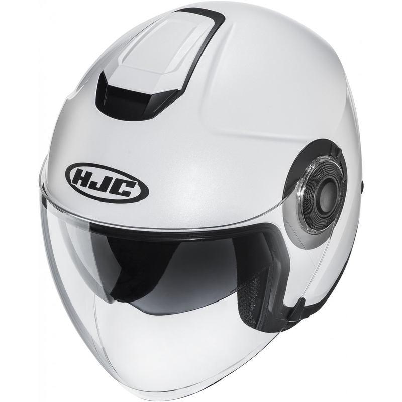Open motorhelm HJC i40N Solid parelwit