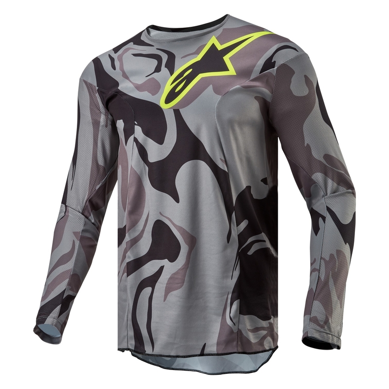 Alpinestars Racer Tactical motocross jersey grijs camo-fluo geel-zwart